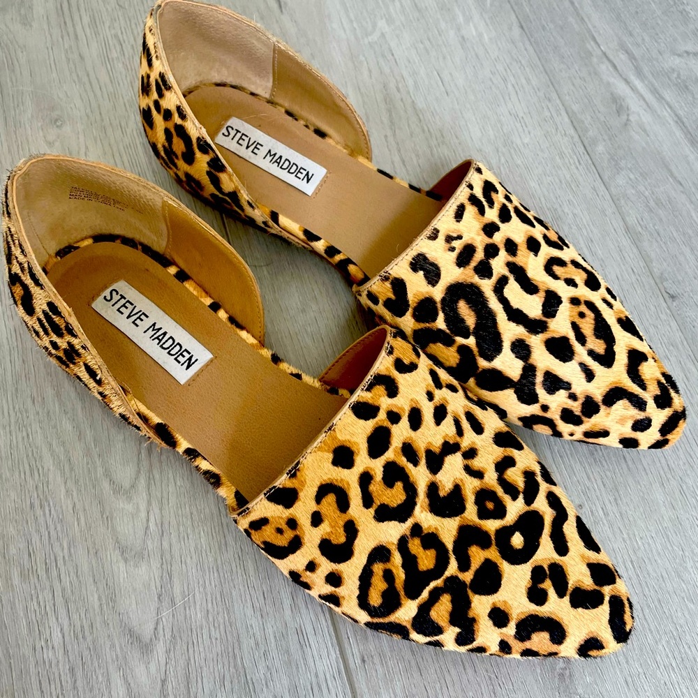 Steve Madden leopard print flats